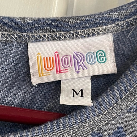 LULAROE Simply Comfortable Amelia Midi Skater Geometric Print Dress w Back Zip - Picture 4 of 13